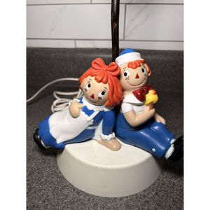 The Dolly Toy Co. Novelty Raggedy Anne Andy Nursery Table Lamp WORKS
